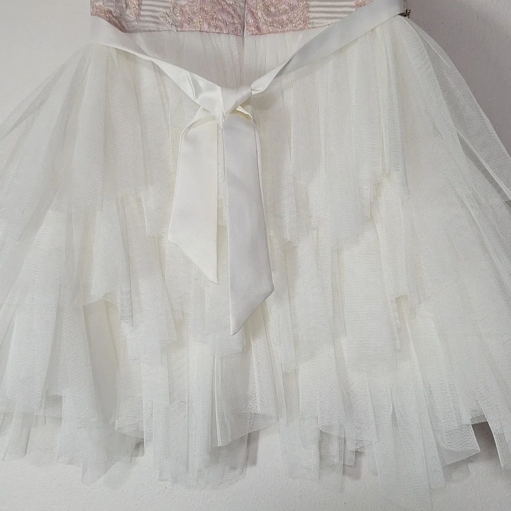American Princess White and Pink Floral Dress